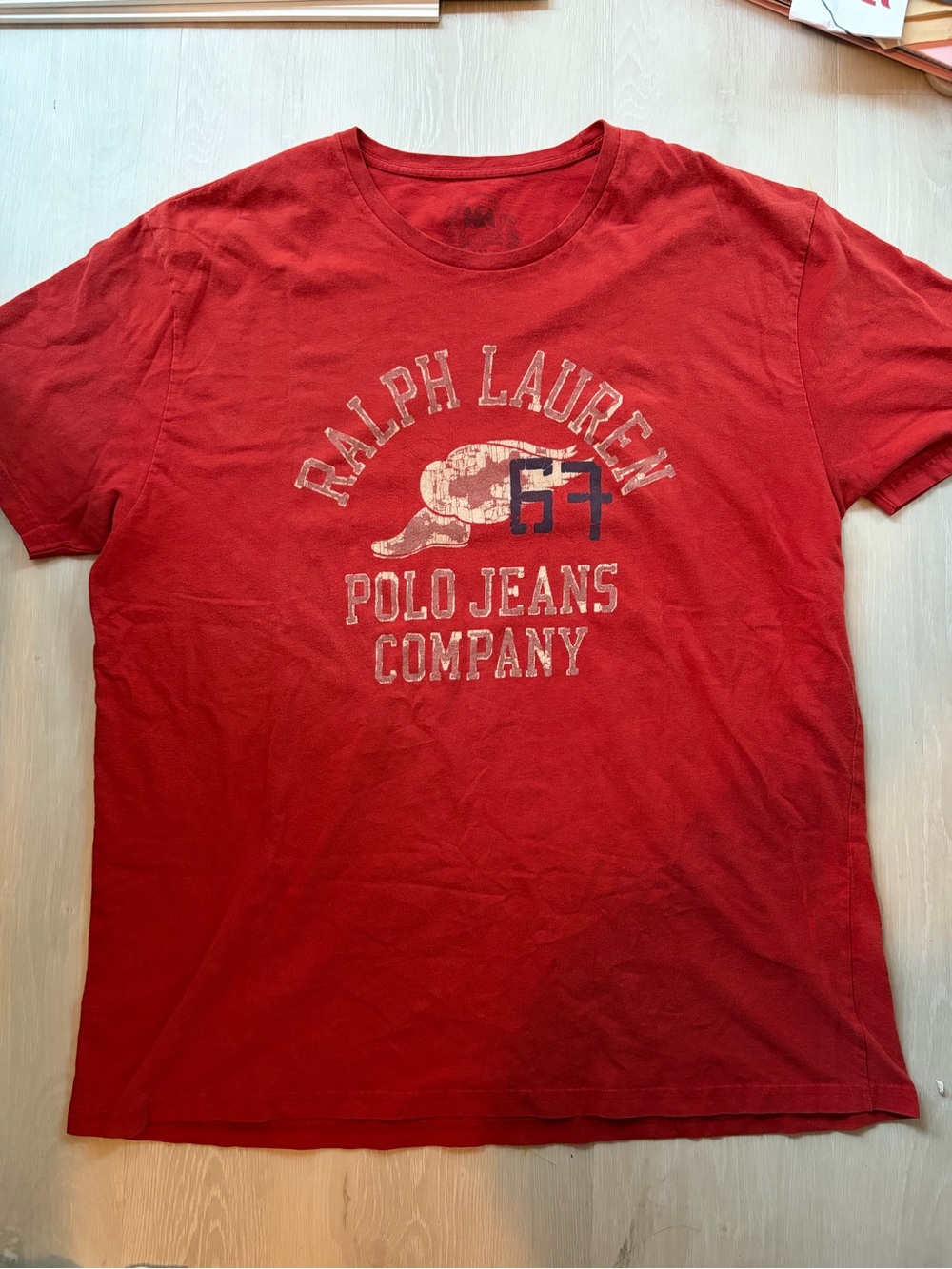 Vintage Ralph Lauren Polo Jeans Company Red Graphic Tee